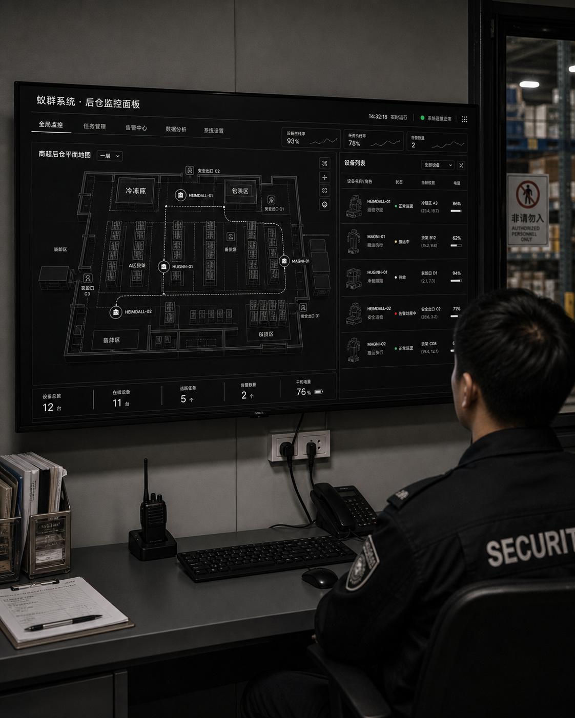 Physical AI 数据与控制系统界面